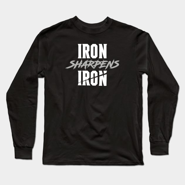 Iron Sharpens Iron Long Sleeve T-Shirt by erock